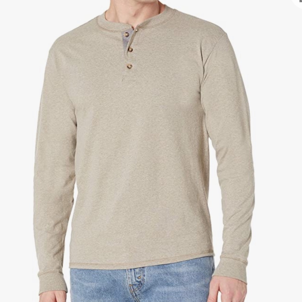 Hanes Men's Long Sleeve Henley Shirt
